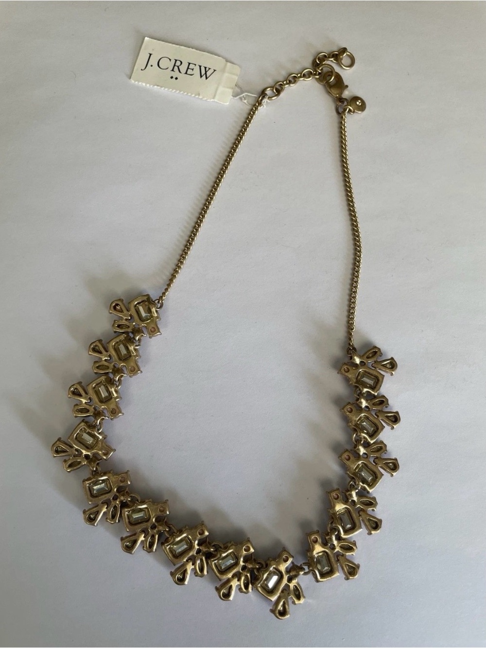 J Crew Mixed Crystal Statement Bib Necklace NEW With Tags A1405 - Picture 7 of 10